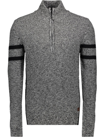 Twinlife Trui MEN RIB HALF ZIP TW34404 900 BLACK