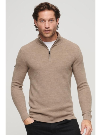 Superdry Trui STUDIOS MERINO HENLEY M6110515A O6F CAMEL MARL