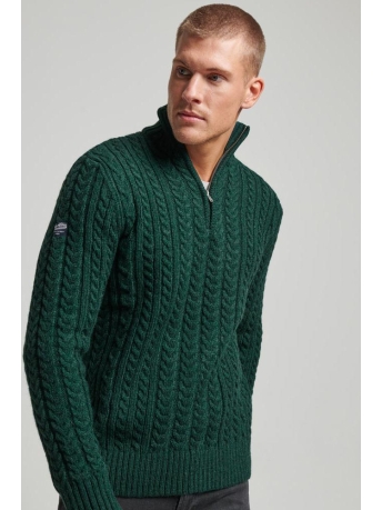 Superdry Trui VINTAGE JACOB HENLEY M6110527A 9NO FROSTED GREEN