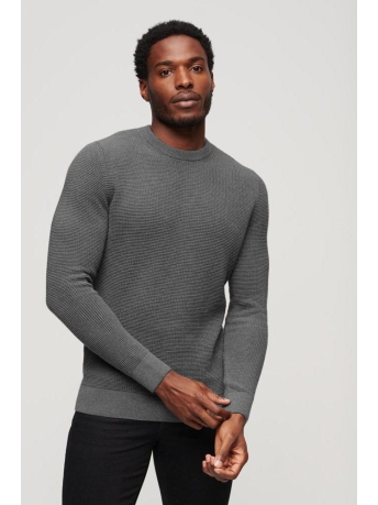 Superdry Trui TEXTURED CREW KNIT JUMPER M6110567A 7WE STORM GREY HEATHER