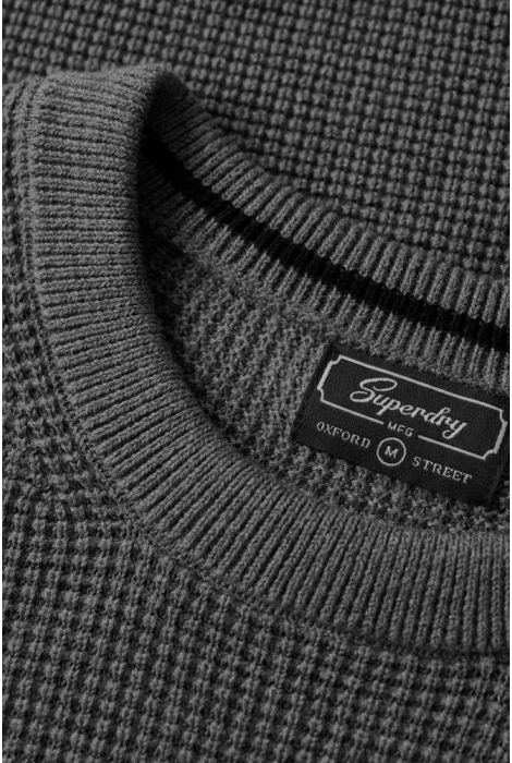 Superdry textured crew knit jumper