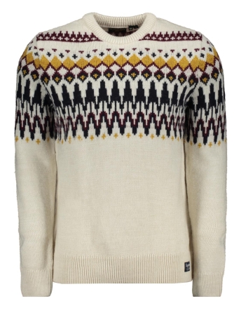 Superdry Trui FAIRISLE KNIT CREW JUMPER M6110528A 1GP ECRU MULTI