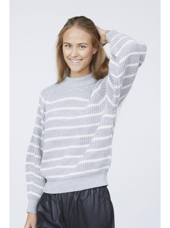SisterS point Trui MIBA PU 14202 L.GREY MEL/CREAM
