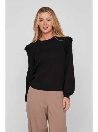 Vila Trui VINEIRA L/S KNIT TOP/4/LR 14092522 Black