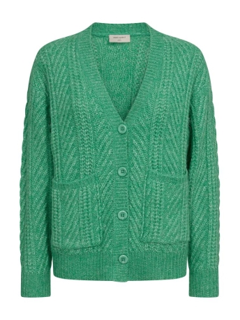 Freequent Vest FQNELLY CARDIGAN 202640 BRIGHT GREEN MELANGE