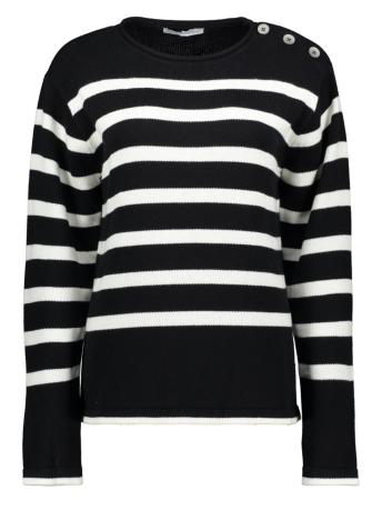 Red Button Trui SWEET CLASSIC STRIPE SRB4071 BLACK/ECRU