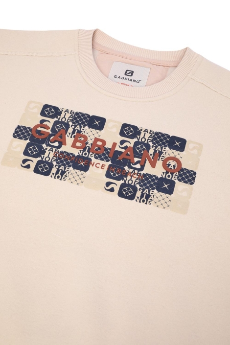 Gabbiano beige heren sweater | Close up