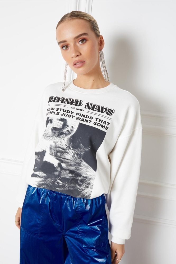 KNITTED OVERSIZED SWEATER R2311820382 002 OFF WHITE