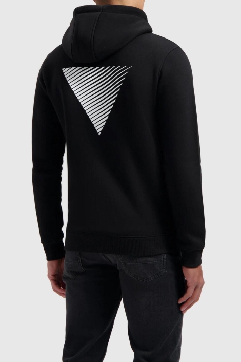 Pure Path zwarte heren sweater | Model achteraanzicht