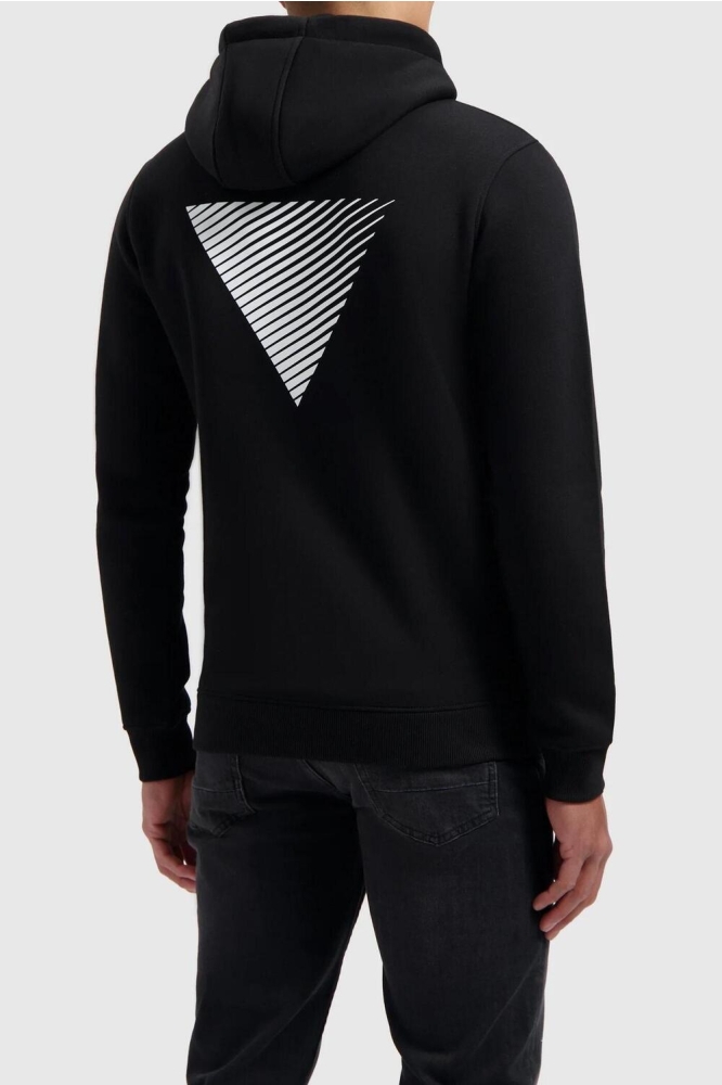 Pure Path zwarte heren sweater | Model achteraanzicht
