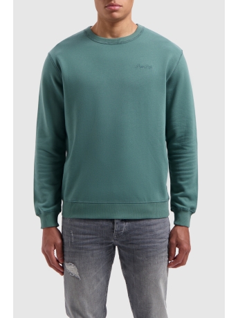 Pure Path Trui CREWNECK WITH CHEST 24010306 76 FADED GREEN
