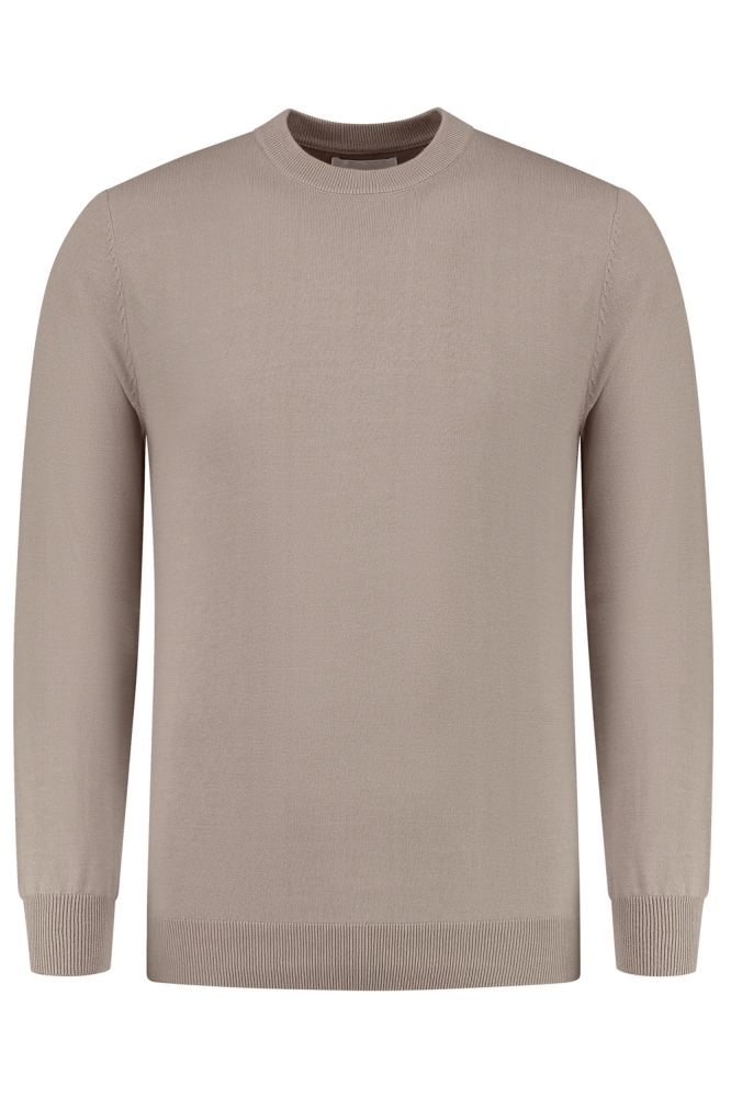 KNIT CREWNECK WITH PRINT 10812 53 TAUPE