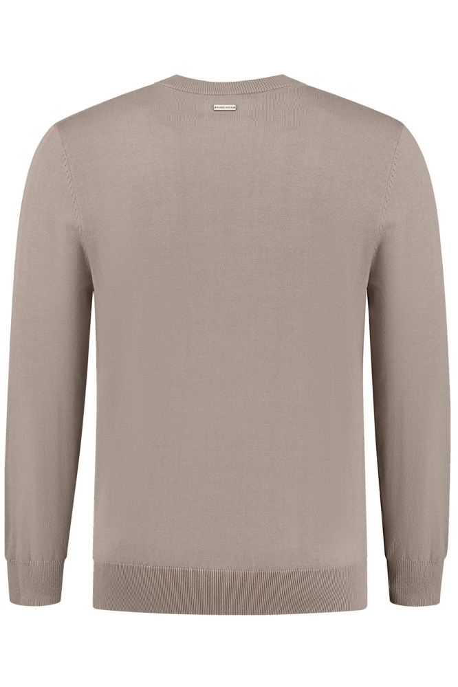 KNIT CREWNECK WITH PRINT 10812 53 TAUPE