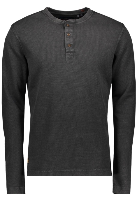 Superdry waffle long sleeve henley top