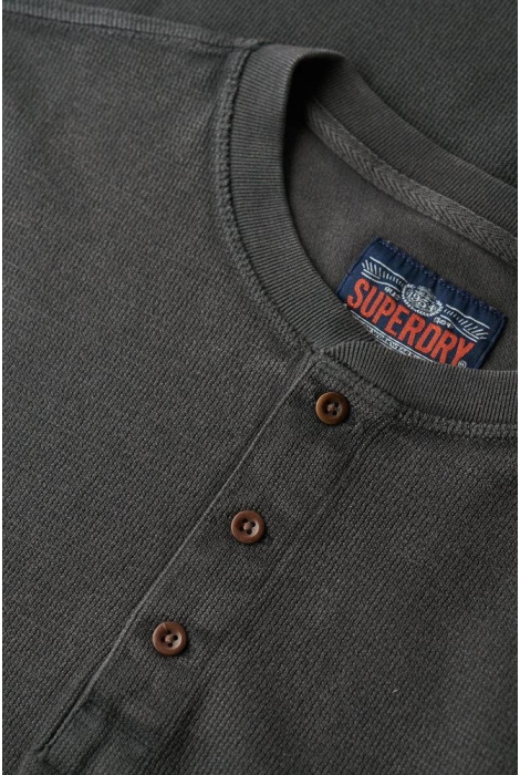 Superdry waffle long sleeve henley top