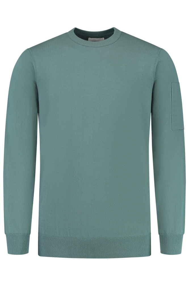 KNITTED CREWNECK 24010813 76 FADED GREEN