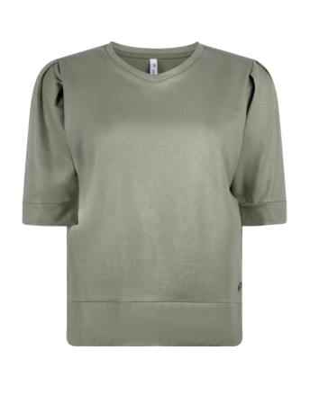 Zoso T-shirt NAOMI COATED LUXURY SWEATER 241 1250 GREEN