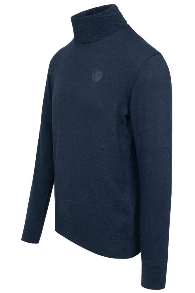 Cruyff blauwe heren trui | Zijaanzicht