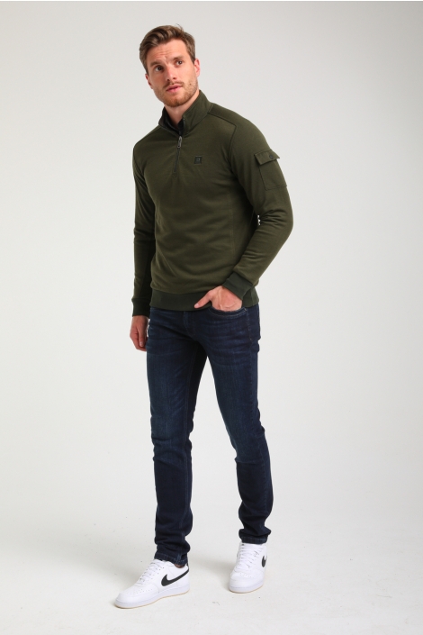 Gabbiano groene heren sweater | Model