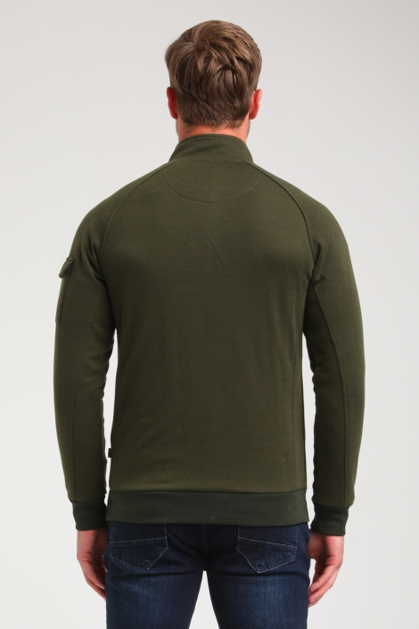 Gabbiano groene heren sweater | Model achteraanzicht