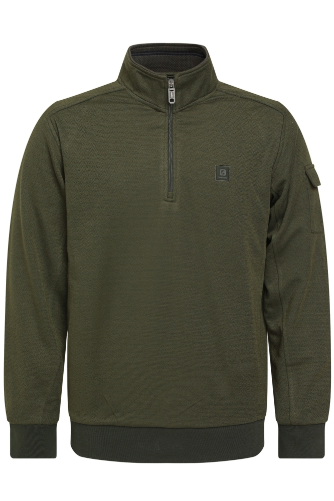 Gabbiano groene heren sweater | Vooraanzicht