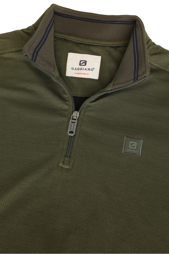 Gabbiano groene heren sweater | Close up