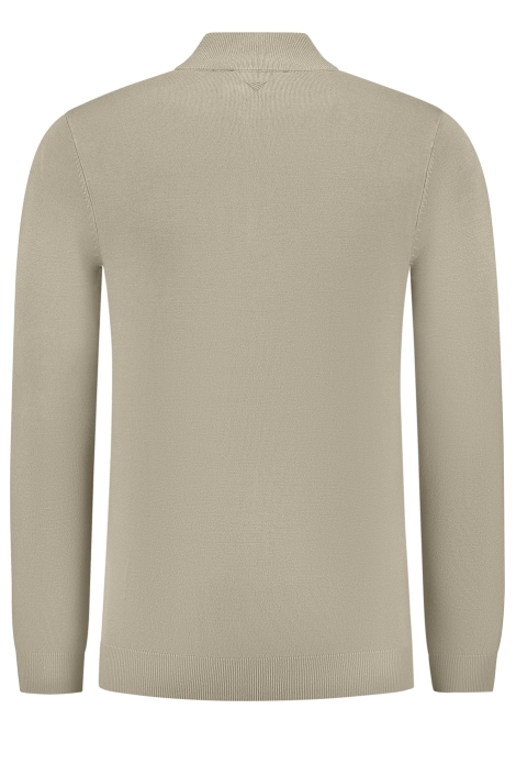 Pure Path taupe heren trui | Achteraanzicht