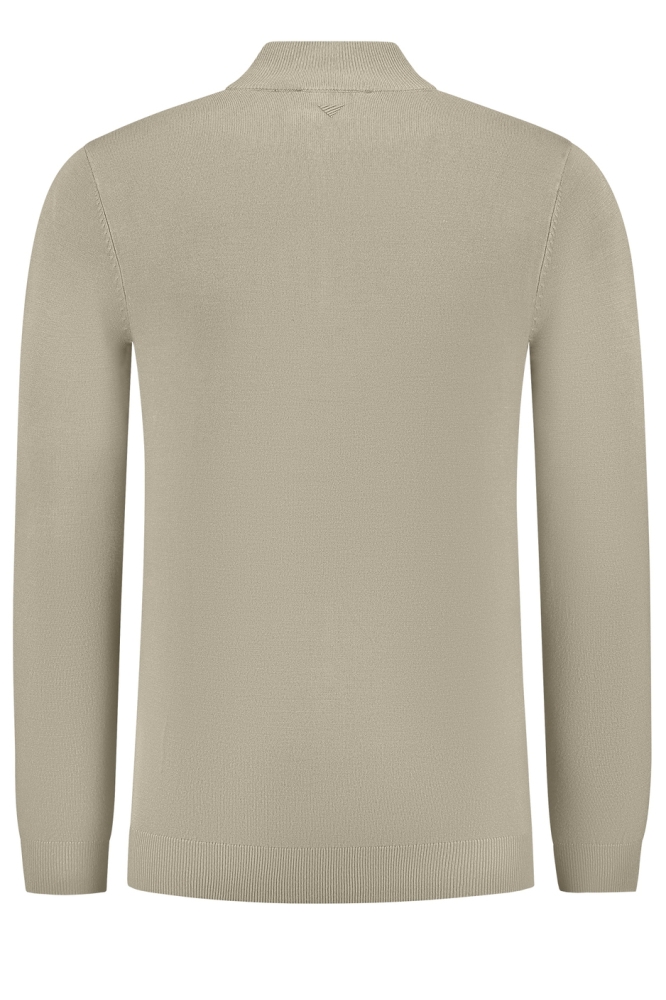 Pure Path taupe heren trui | Achteraanzicht