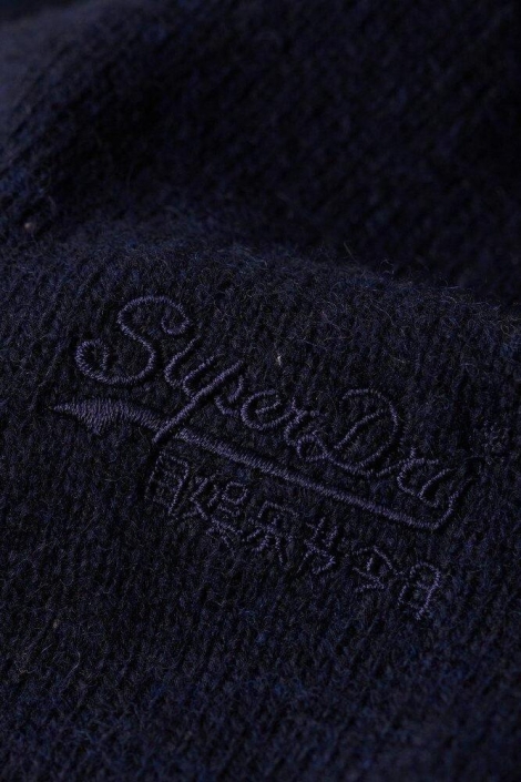 Superdry blauwe heren trui | Close up