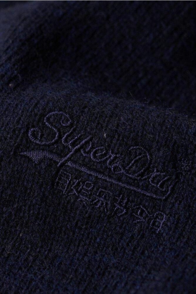 Superdry blauwe heren trui | Close up