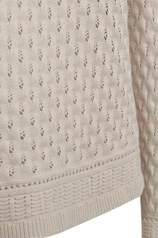 Freequent beige dames trui | Close up