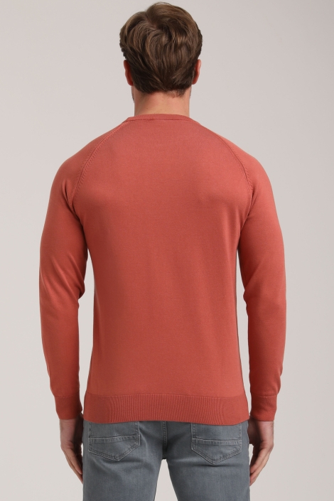 Gabbiano oranje heren trui | Model achteraanzicht