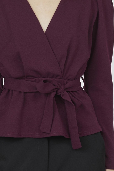 SisterS point bordeaux dames blouse | Close up