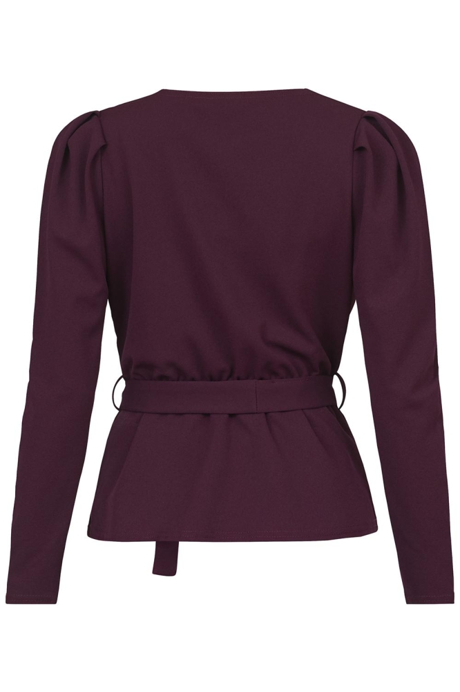 SisterS point bordeaux dames blouse | Achteraanzicht