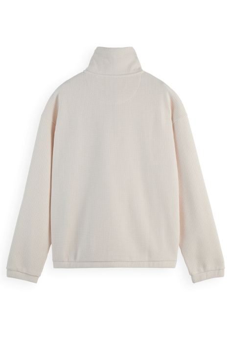 Scotch & Soda ecru heren sweater | Achteraanzicht
