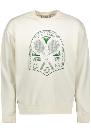 Scotch & Soda Trui GEBORDUURD ARTWORK RELAXED FIT SWEATER 180190 101