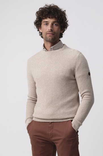 Campbell Trui CASEY TRUI RONDE HALS 095837 8442 DESERT TAUPE