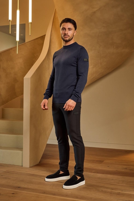 Malelions blauwe heren trui | Model