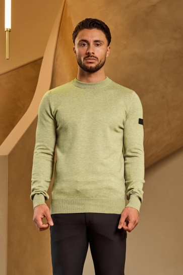Malelions Trui KNITTED CREWNECK MM1 PS25 02 287 PALE AQUA