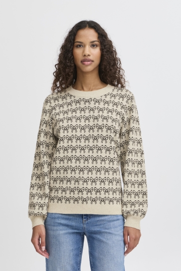 Ichi Trui IHBRIELLE LS4 20123477 204262 OATMEAL W BLACK