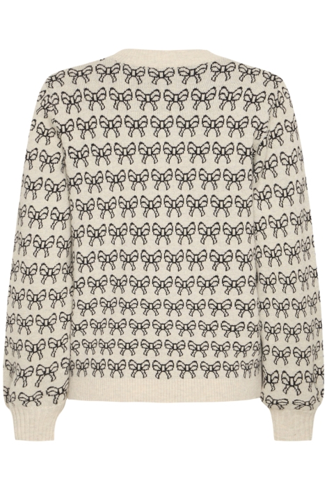 Ichi beige dames trui | Achteraanzicht