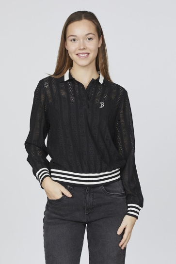 SisterS point T-shirt EINA POLO 18456 BLACK/CREAM