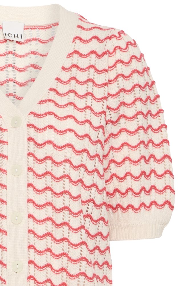 Ichi beige dames vest | Close up