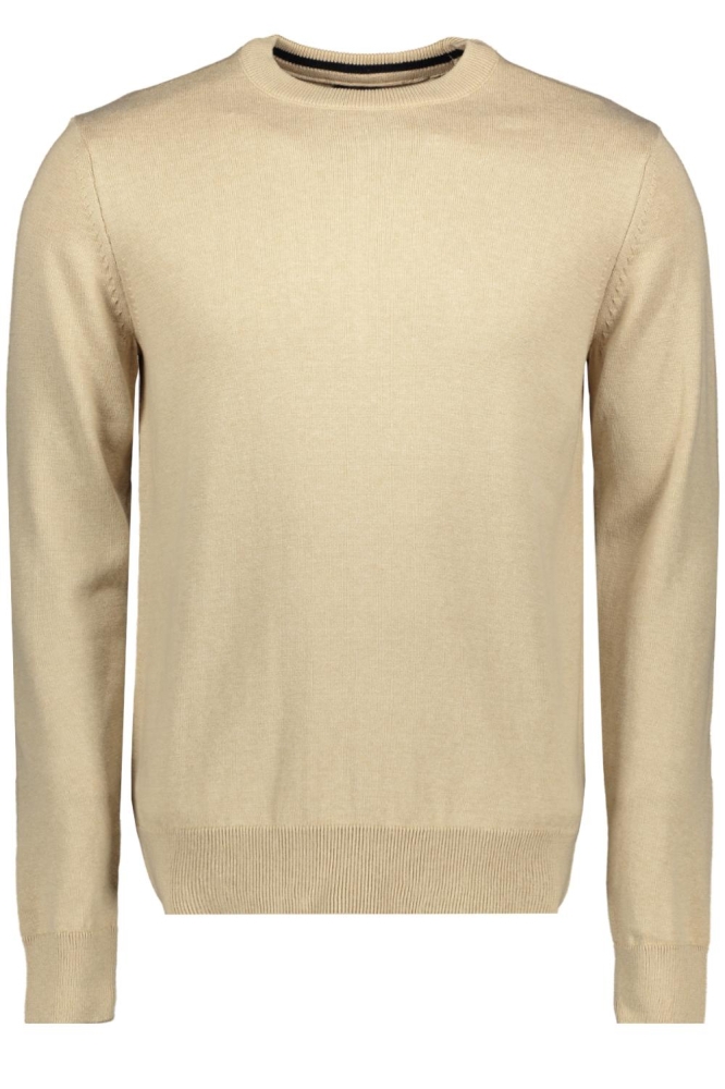 Sans beige heren trui | Vooraanzicht
