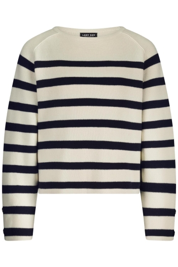 Lady Day Trui BRETON TRUI L28 511 2442 OFF WHITE BLUE