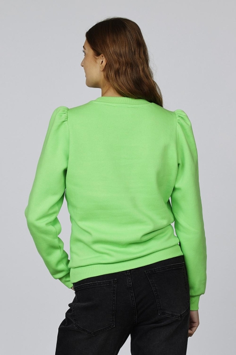 SisterS point groene dames sweater | Model achteraanzicht
