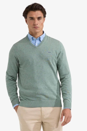 McGregor Trui V NECK SWEATER MM251 1201 01 5110 ICE GREEN