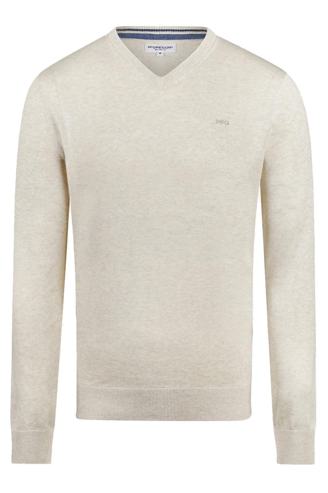 McGregor beige heren trui | Vooraanzicht