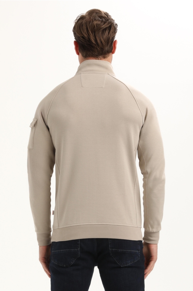 Gabbiano beige heren vest | Model achteraanzicht