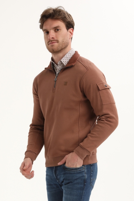 Gabbiano oranje heren vest | Model zijaanzicht